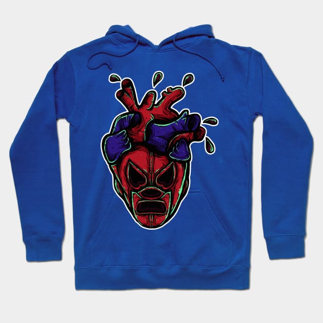 LUCHA HEART Hoodie by ofthedead209